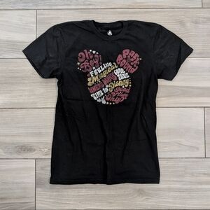 Disney Mickey Head Words Disneyland Tee